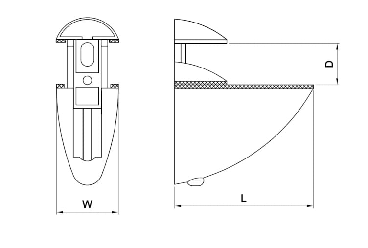 Zatrzask Duckbill Wspornik półki 2